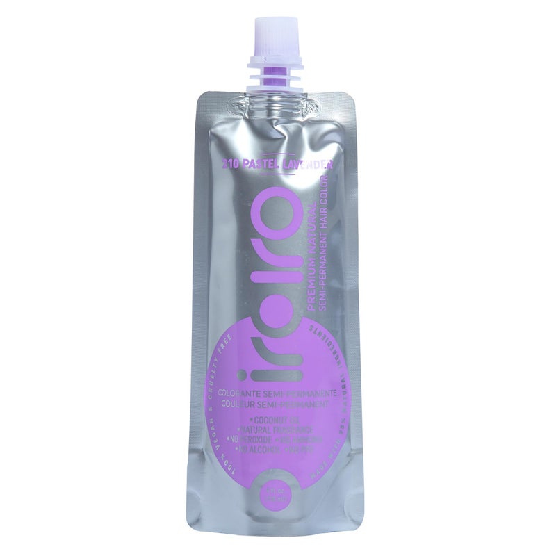 IROIRO Premium Natural Semi-Permanent Hair Color 210 Pastel Lavender (4oz) - Image 1